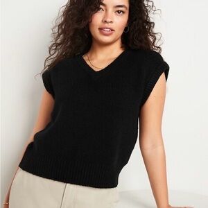 Old Navy Classic Black V-Neck Sweater